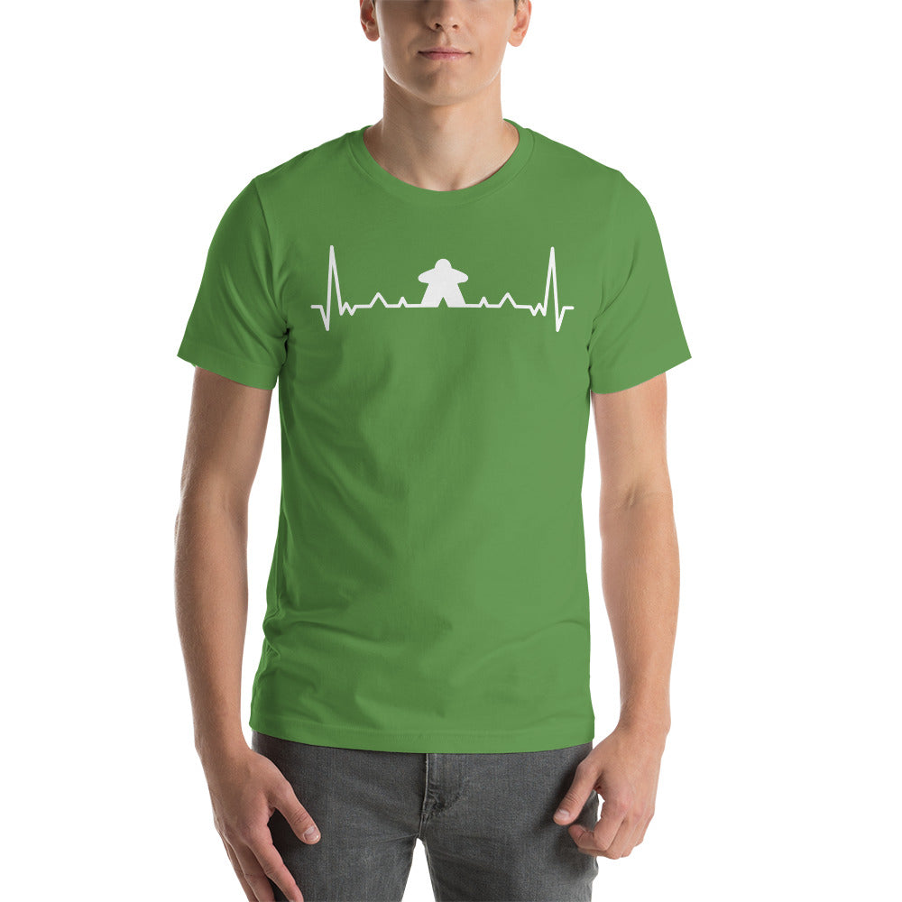 Meeple Heart Beat Unisex Board Game T-Shirt