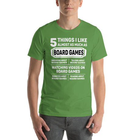 5 Things I Like Almost As Much As Board Games - Funny Board Game T-Shirt