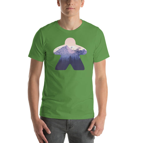 Mountain and Adventurer On a Board Game Meeple Unisex T-Shirt