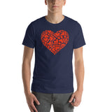 Heart Shaped Board Game Pieces Unisex T-Shirt