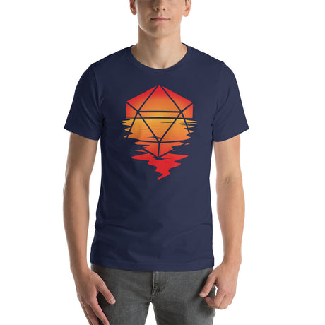 Sunset in a D20 D&D Dice Unisex T-Shirt