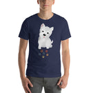 White Cute Puppy Rolling D&D Role Playing Game Dice Unisex T-Shirt