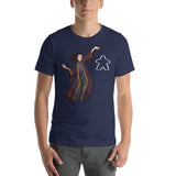 Wizard with a Wand Shaping a Meeple in the Air Unisex T-Shirt