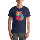 Cute Rainbow Cat Holding a D20 D&D Dice Unisex T-Shirt