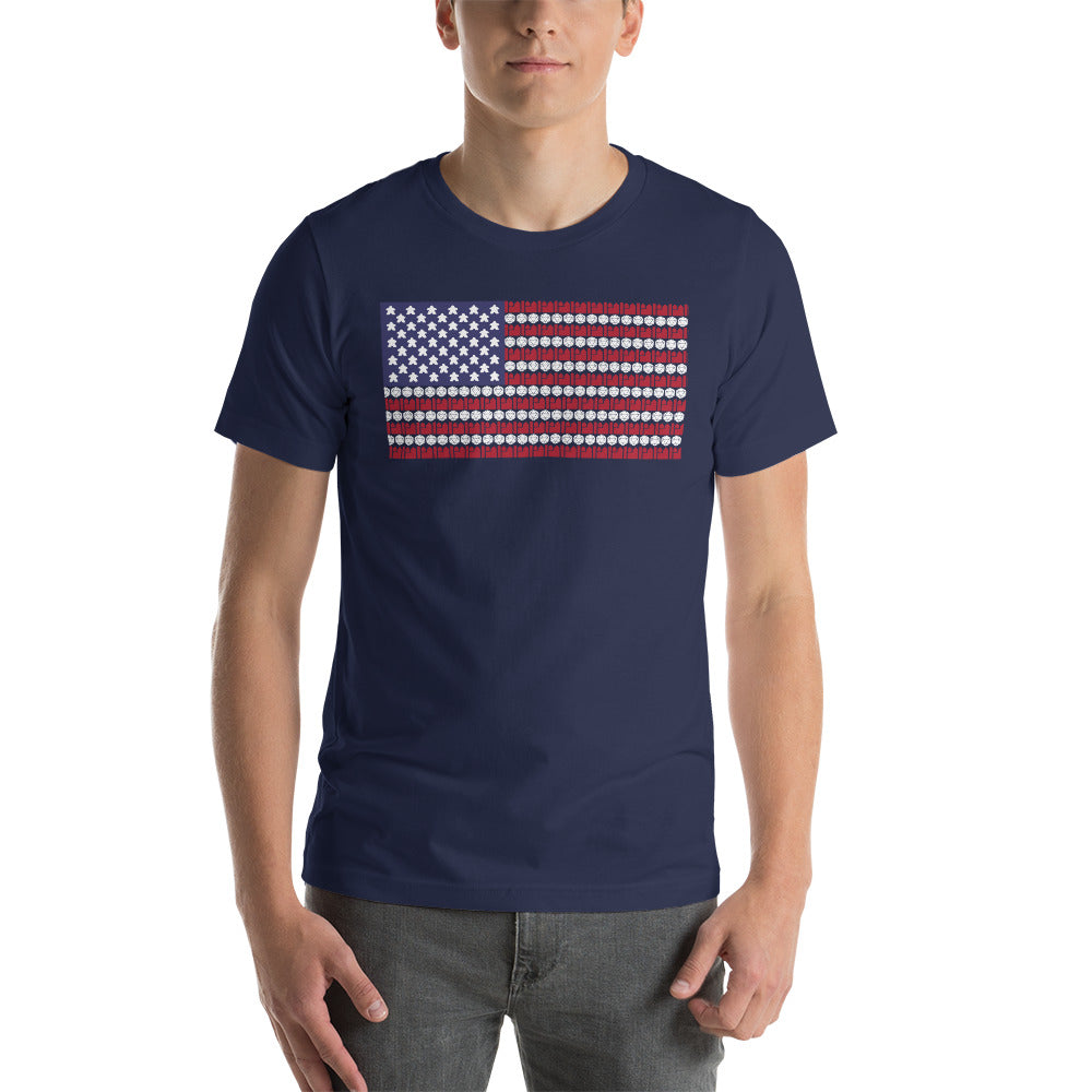 American / U.S. Flag with Board Game Pieces Unisex T-Shirt