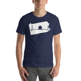 Board Game Meeple Heart Line in Pennsylvania Map Silhouette Unisex T-Shirt