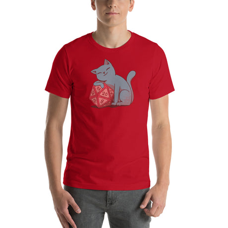 Cute Cat with D20 Dice Unisex T-Shirt