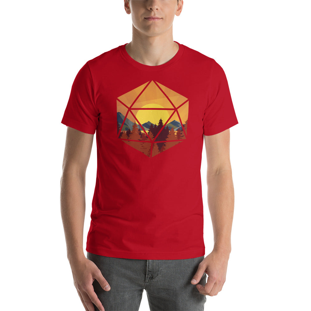 Forest Sunset in D20 D&D Dice Unisex T-Shirt