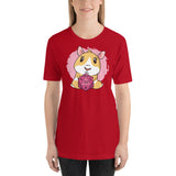 Cute Guinea Pig Holding a D20 D&D Dice Unisex T-Shirt