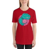 T-Rex Dinosaur Holding D20 D&D / DND Role Playing Game Dice Unisex T-Shirt