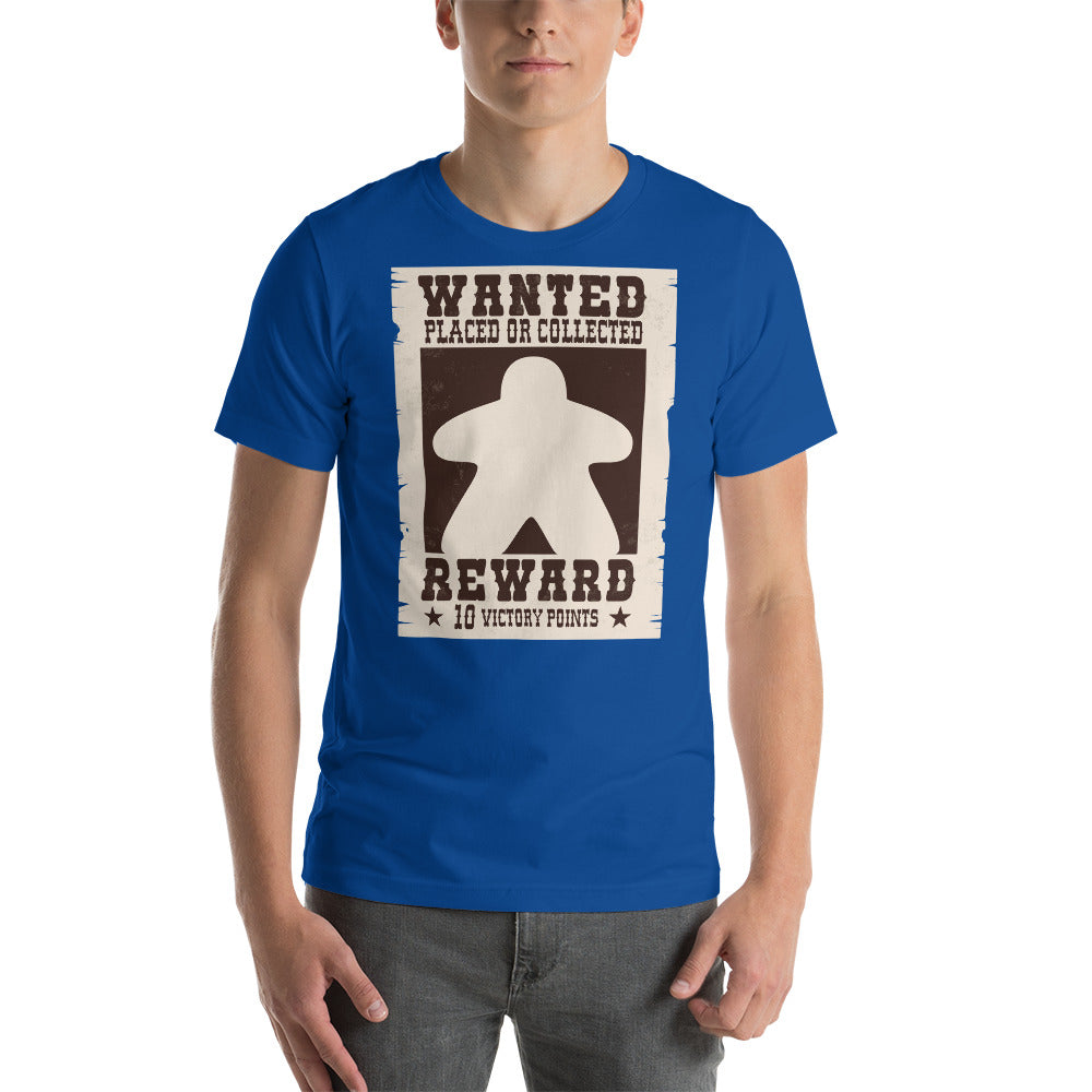 Wanted Meeple Funny Unisex T-Shirt