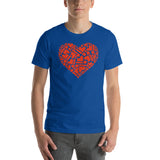 Heart Shaped Board Game Pieces Unisex T-Shirt