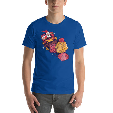 Santa Claus with Sleigh of D&D Dice Unisex T-Shirt