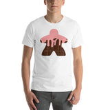 Chocolate Bar Board Game Meeple with Pink Drool Unisex T-Shirt