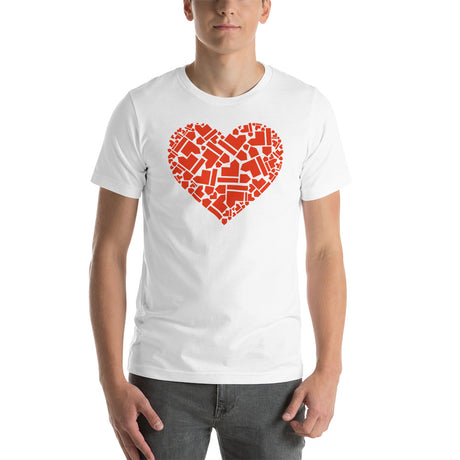 Heart Shaped Board Game Pieces Unisex T-Shirt