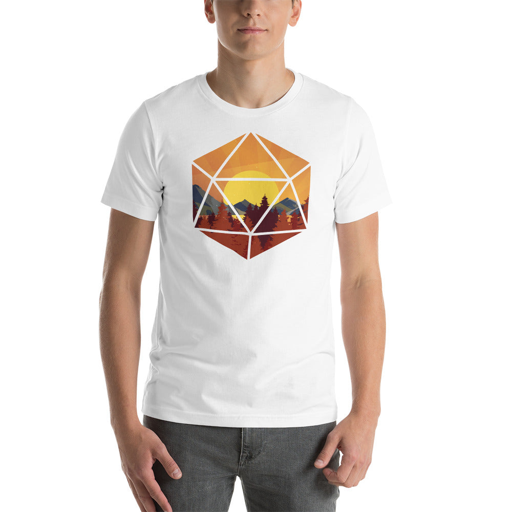 Forest Sunset in D20 D&D Dice Unisex T-Shirt