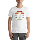 Board Game Meeple in a Striped Sunset Unisex T-Shirt