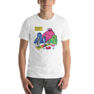 Meeples Playing a Board Game with Human Pawns - Human Placement Game Funny Unisex T-Shirt