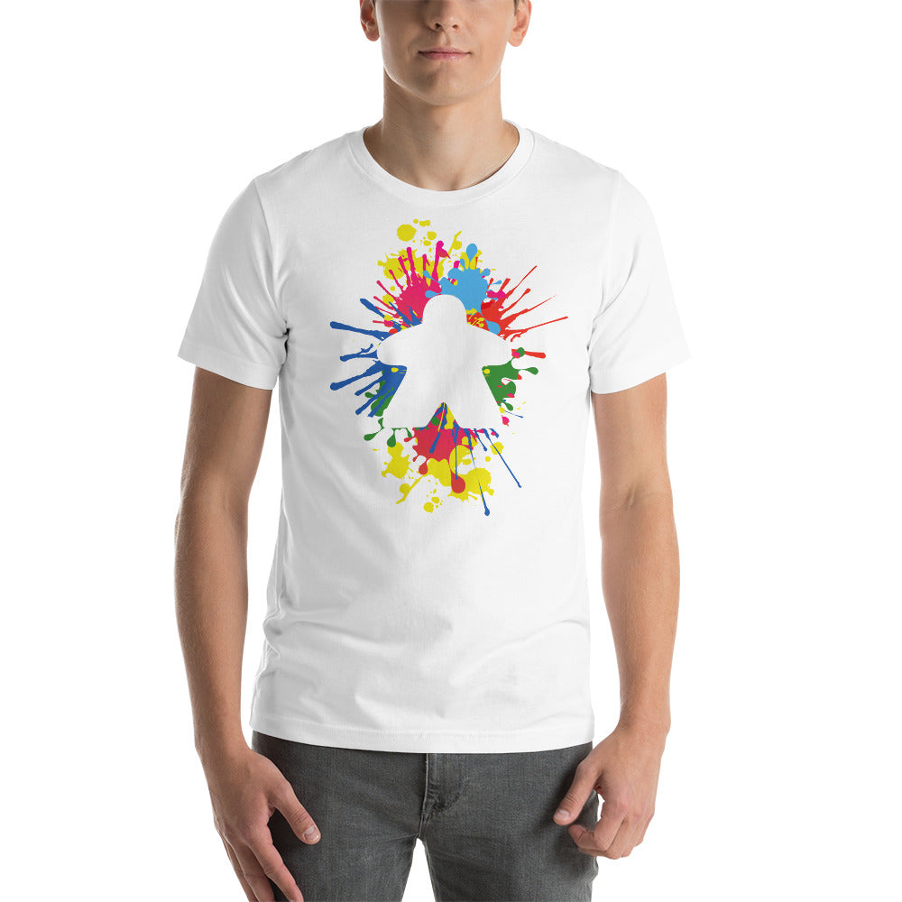 Colour Paint Splash Board Game Meeple Unisex T-Shirt