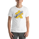 Board Game Meeple Duct-Taped to a Wall Funny Taped Banana Parody Unisex T-Shirt