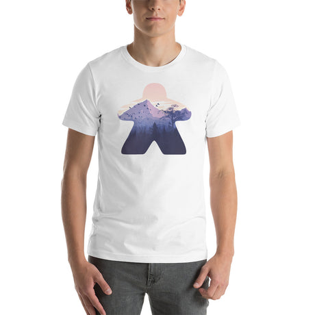 Mountain and Adventurer On a Board Game Meeple Unisex T-Shirt