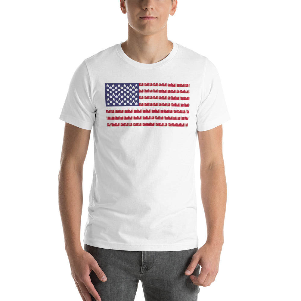 American / U.S. Flag with Board Game Pieces Unisex T-Shirt