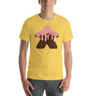 Chocolate Bar Board Game Meeple with Pink Drool Unisex T-Shirt