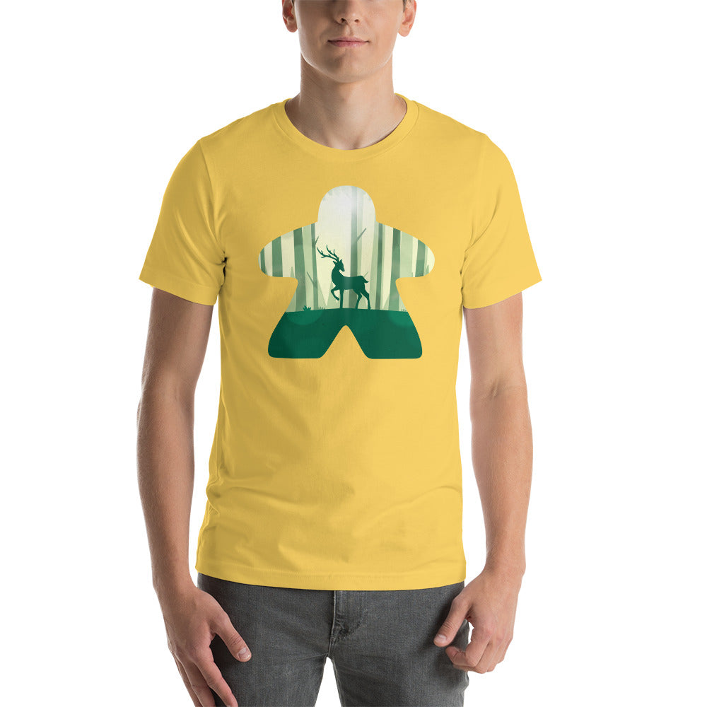 Deer in Forest Inside Board Game Meeple Unisex T-Shirt