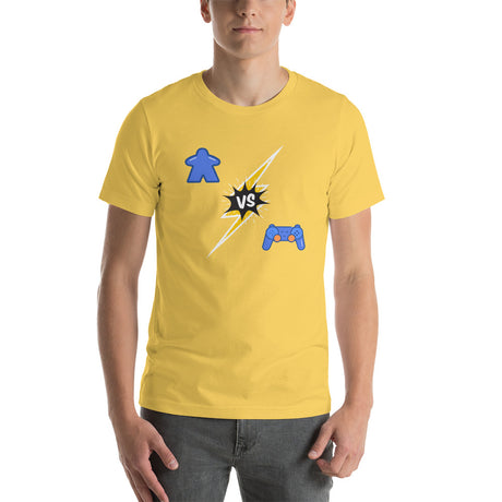 Board Game vs Video Game - Meeple vs Gamepad Unisex T-Shirt