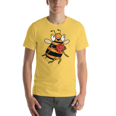 Cute Bee Holding a D20 D&D / DND Role Playing Dice Unisex T-Shirt