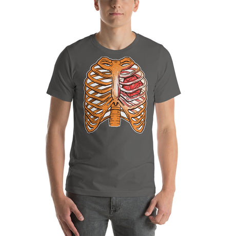 D20 D&D Role Playing Game Dice in a Rib Cage Unisex T-Shirt