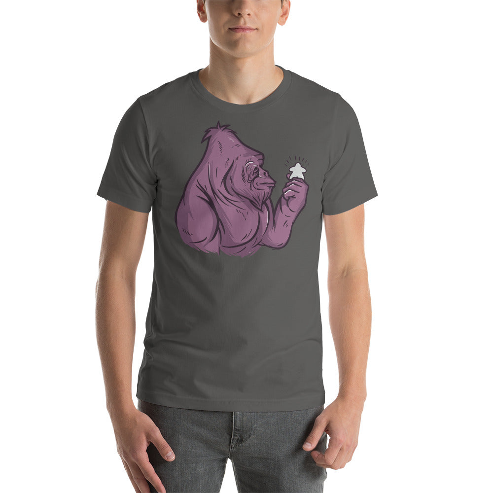 Gorilla Holding a Board Game Meeple Unisex T-Shirt