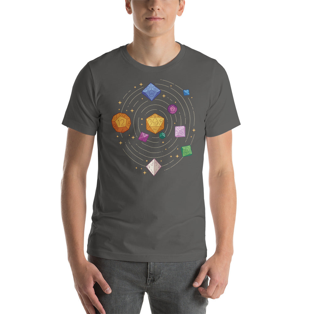 Role Playing Game / D&D Polyhedral Dice Solar System Unisex T-Shirt