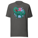 Pink Board Game Meeple on a Dinosaur Unisex T-Shirt