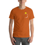 Yellow Board Game Meeple in a Fake Pocket Unisex T-Shirt