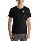 Yellow Board Game Meeple in a Fake Pocket Unisex T-Shirt