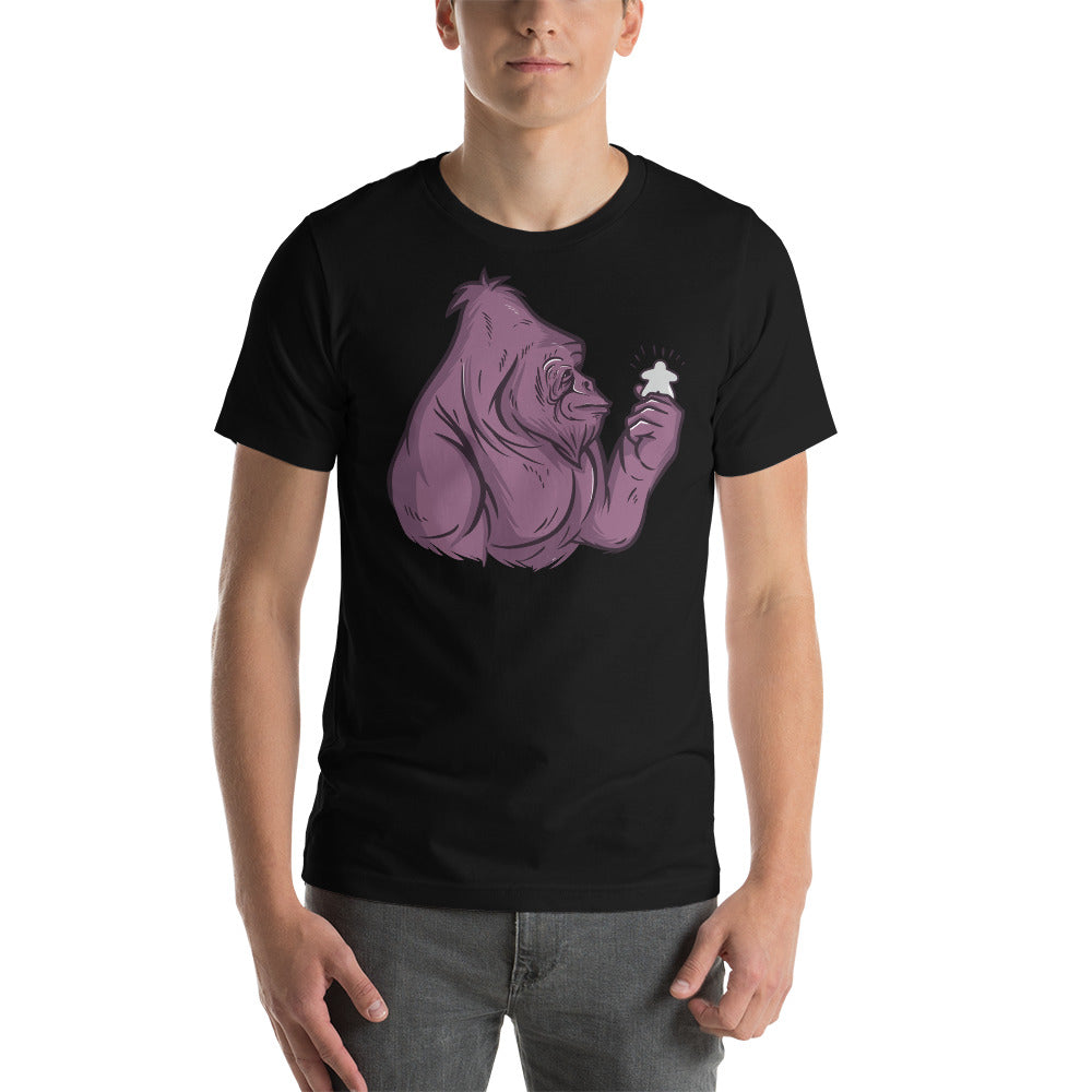 Gorilla Holding a Board Game Meeple Unisex T-Shirt