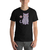 Cute British Shorthair Cat with Meeple Unisex T-shirt