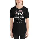 I Love Cats and Board Games Unisex T-shirt