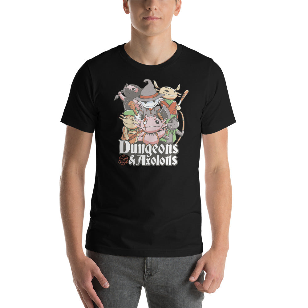 Dungeons & Axolotls Funny DND Role Playing Game Unisex T-shirt