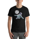 Astronaut with D20 Role Playing Game Dice Moon Unisex T-shirt