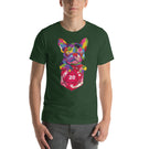 Colorful Bulldog with D20 D&D Role Playing Game Dice Unisex T-Shirt