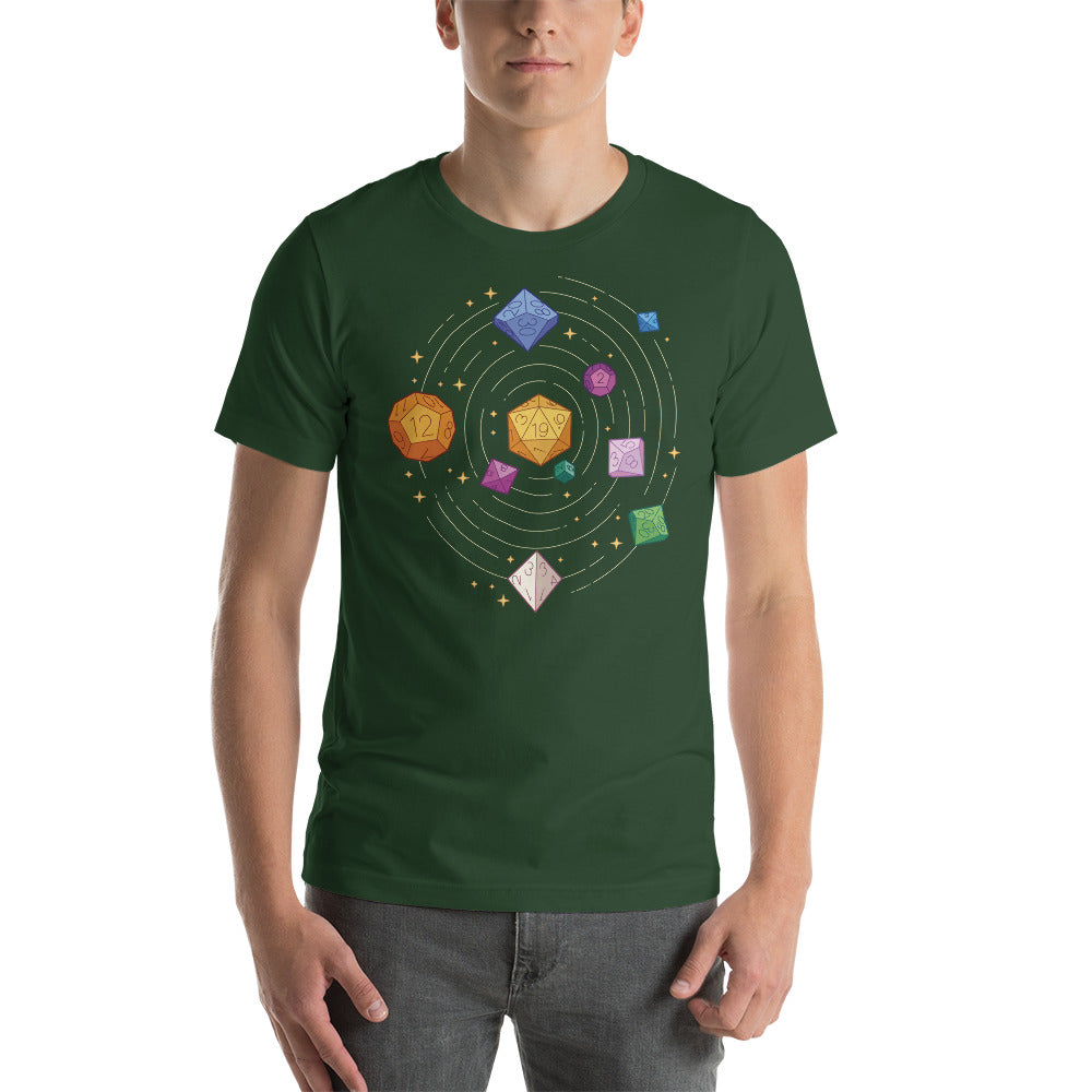 Role Playing Game / D&D Polyhedral Dice Solar System Unisex T-Shirt