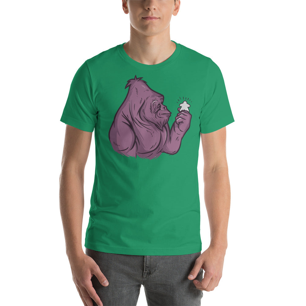 Gorilla Holding a Board Game Meeple Unisex T-Shirt