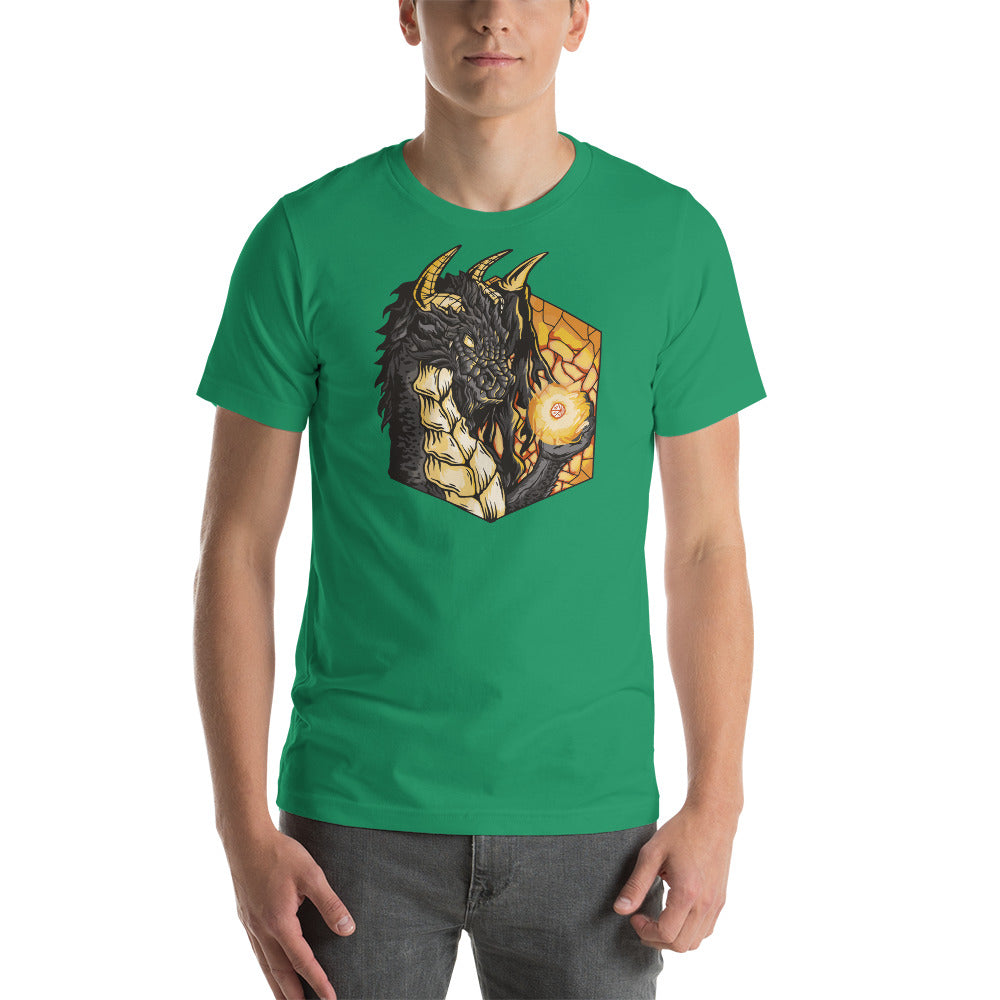 Dragon Holding a D20 Role Playing Game Dice Unisex T-shirt