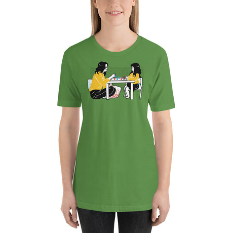 Mother and Daughter Playing Board Game Unisex T-Shirt