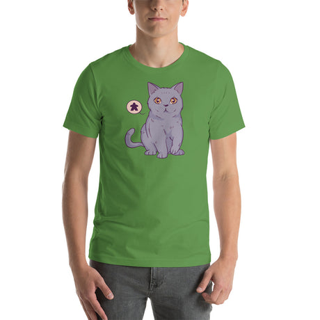 Cute British Shorthair Cat with Meeple Unisex T-shirt