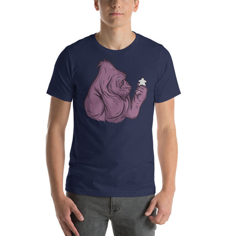 Gorilla Holding a Board Game Meeple Unisex T-Shirt