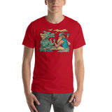 Dragon and Wizard Arms Wrestling Funny Unisex T-Shirt