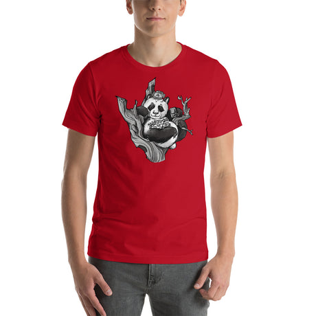 Panda Playing Board Game on a Tree Unisex T-shirt